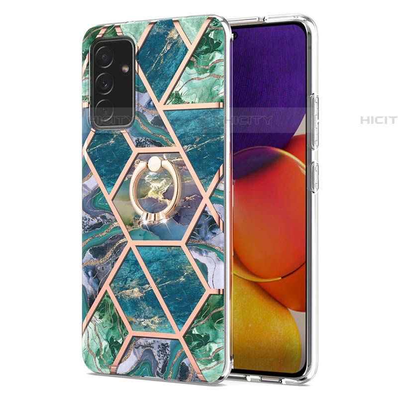 Funda Silicona Gel Goma Patron de Moda Carcasa con Anillo de dedo Soporte Y01B para Samsung Galaxy A05s