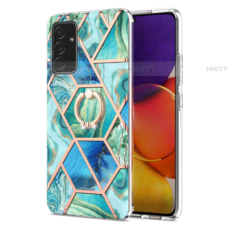 Funda Silicona Gel Goma Patron de Moda Carcasa con Anillo de dedo Soporte Y01B para Samsung Galaxy A05s