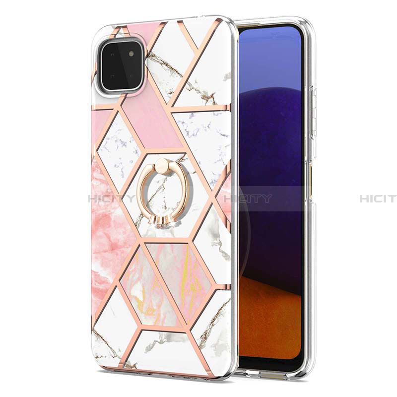 Funda Silicona Gel Goma Patron de Moda Carcasa con Anillo de dedo Soporte Y01B para Samsung Galaxy A22 5G