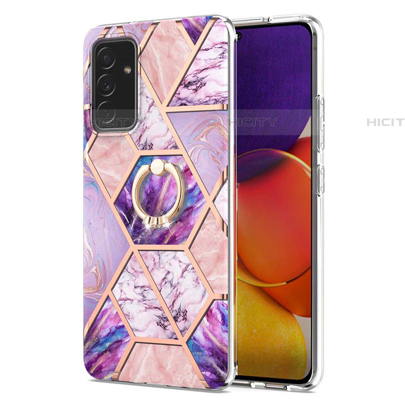 Funda Silicona Gel Goma Patron de Moda Carcasa con Anillo de dedo Soporte Y01B para Samsung Galaxy A25 5G