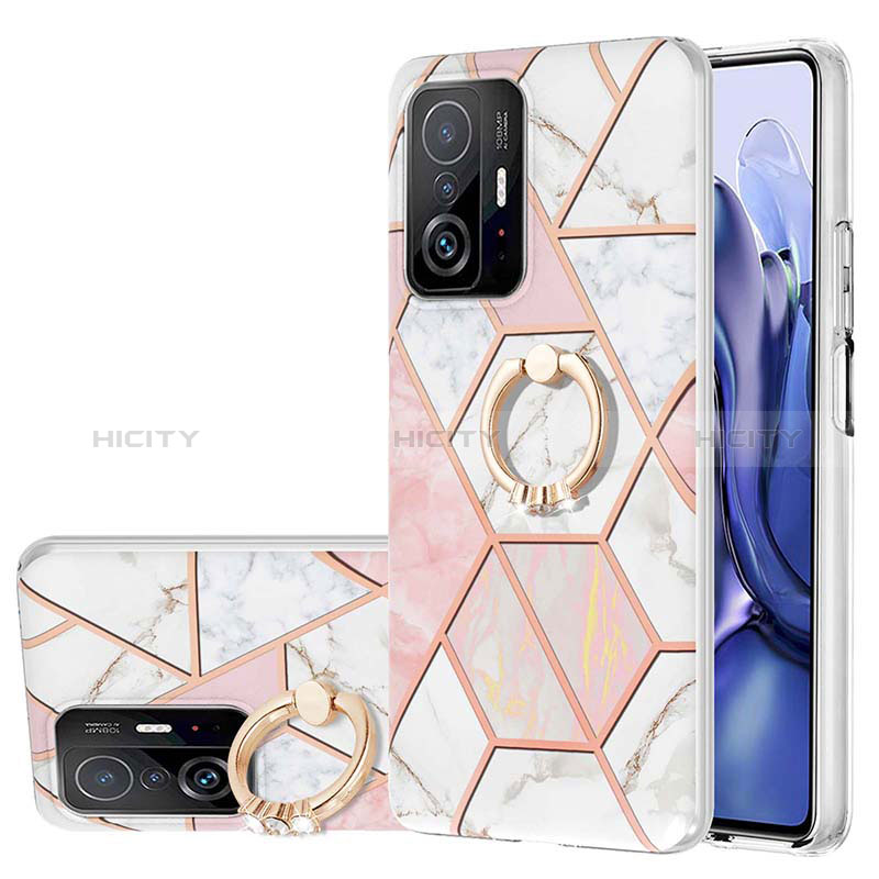 Funda Silicona Gel Goma Patron de Moda Carcasa con Anillo de dedo Soporte Y01B para Xiaomi Mi 11T 5G