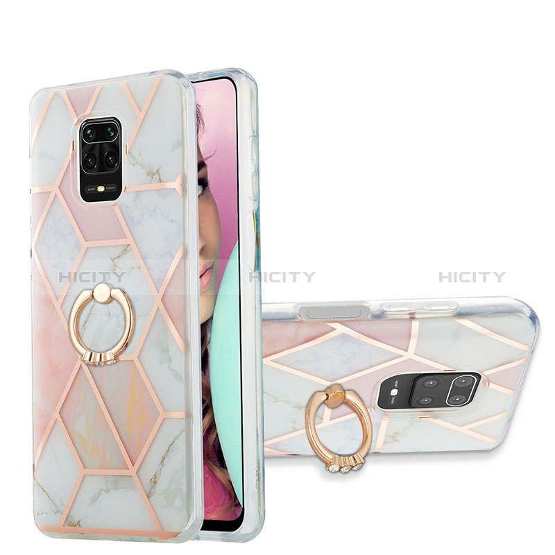 Funda Silicona Gel Goma Patron de Moda Carcasa con Anillo de dedo Soporte Y01B para Xiaomi Poco M2 Pro