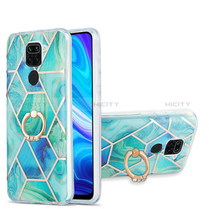 Funda Silicona Gel Goma Patron de Moda Carcasa con Anillo de dedo Soporte Y01B para Xiaomi Redmi 10X 4G