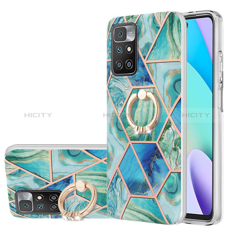 Funda Silicona Gel Goma Patron de Moda Carcasa con Anillo de dedo Soporte Y01B para Xiaomi Redmi Note 11 4G (2021)