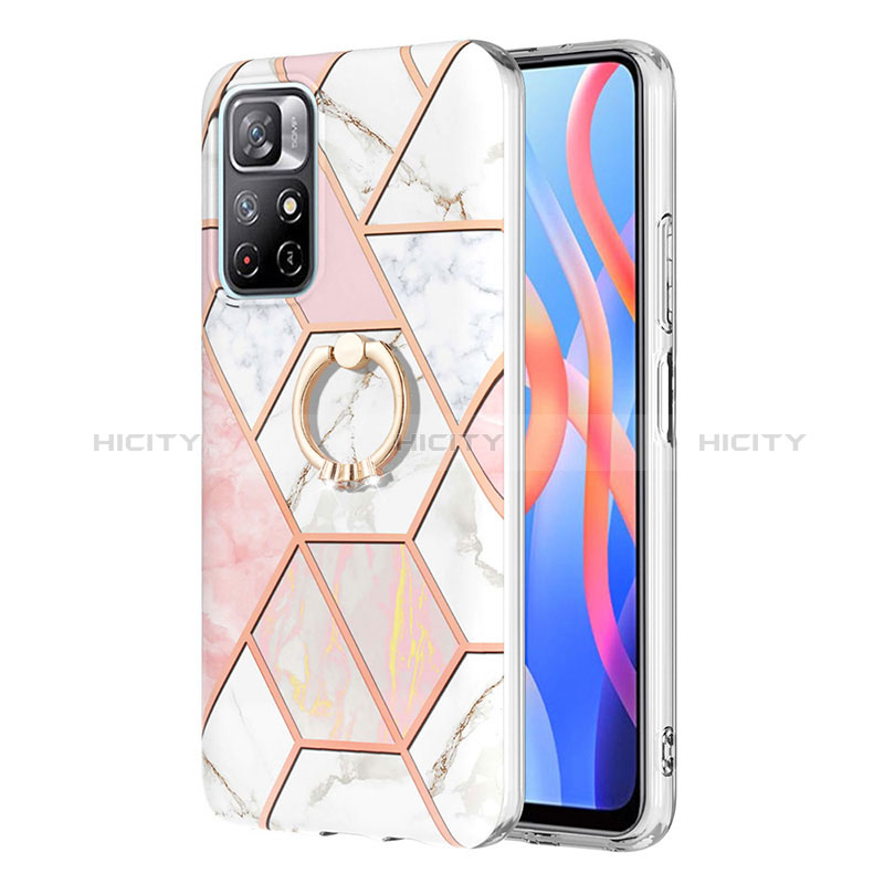 Funda Silicona Gel Goma Patron de Moda Carcasa con Anillo de dedo Soporte Y01B para Xiaomi Redmi Note 11S 5G