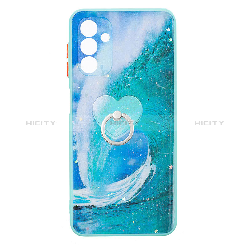 Funda Silicona Gel Goma Patron de Moda Carcasa con Anillo de dedo Soporte Y01X para Samsung Galaxy A04s