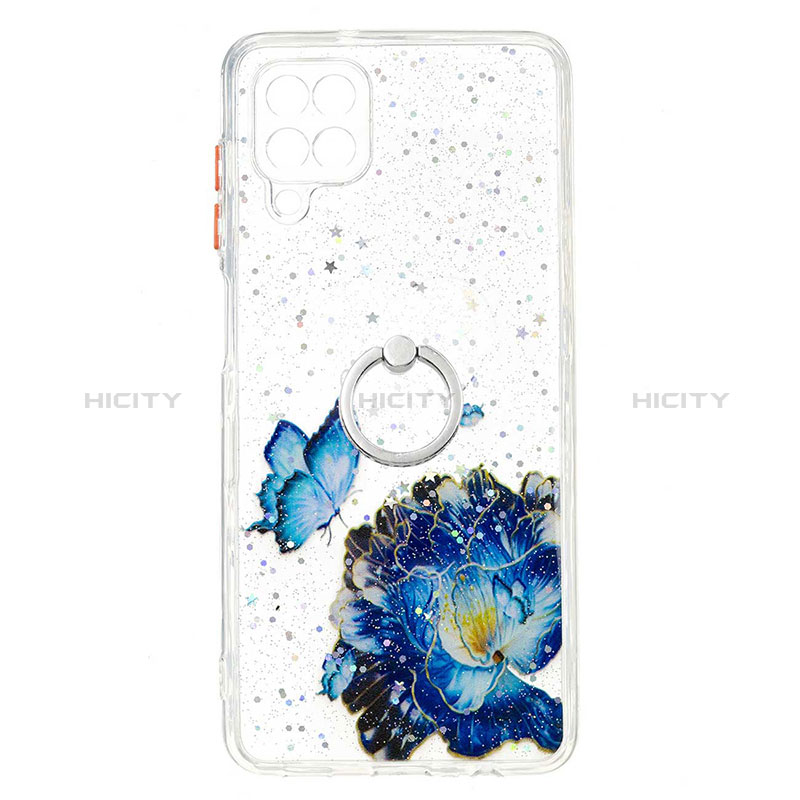 Funda Silicona Gel Goma Patron de Moda Carcasa con Anillo de dedo Soporte Y01X para Samsung Galaxy A12 5G