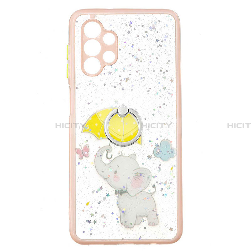 Funda Silicona Gel Goma Patron de Moda Carcasa con Anillo de dedo Soporte Y01X para Samsung Galaxy A32 4G