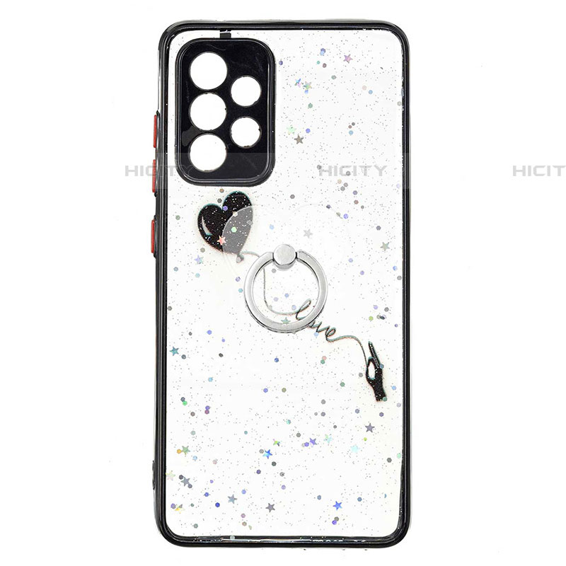 Funda Silicona Gel Goma Patron de Moda Carcasa con Anillo de dedo Soporte Y01X para Samsung Galaxy A52 5G