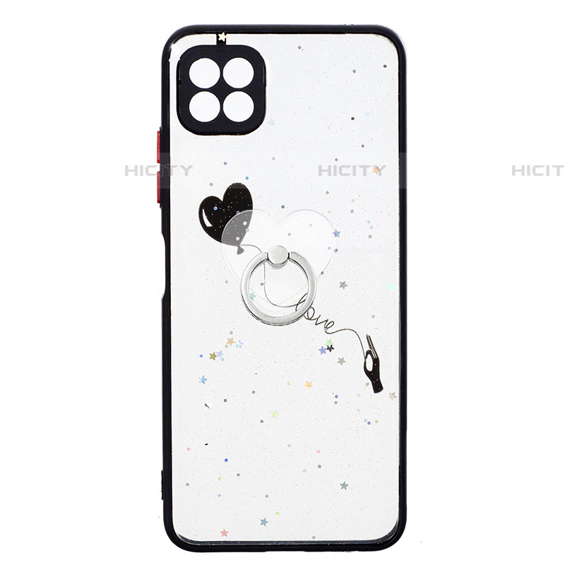 Funda Silicona Gel Goma Patron de Moda Carcasa con Anillo de dedo Soporte Y01X para Samsung Galaxy F42 5G