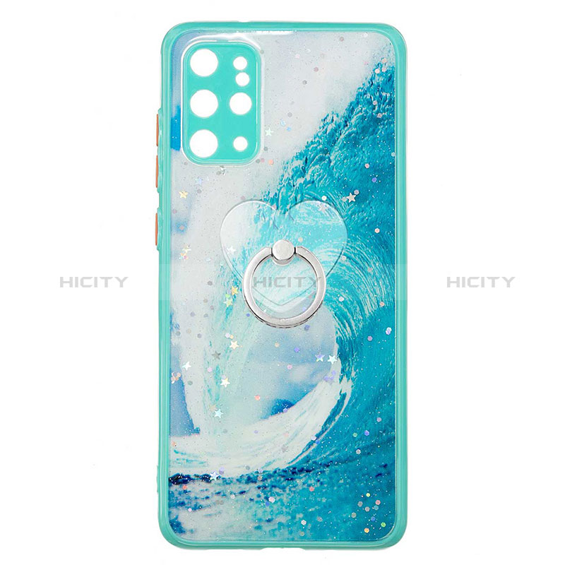 Funda Silicona Gel Goma Patron de Moda Carcasa con Anillo de dedo Soporte Y01X para Samsung Galaxy S20 Plus