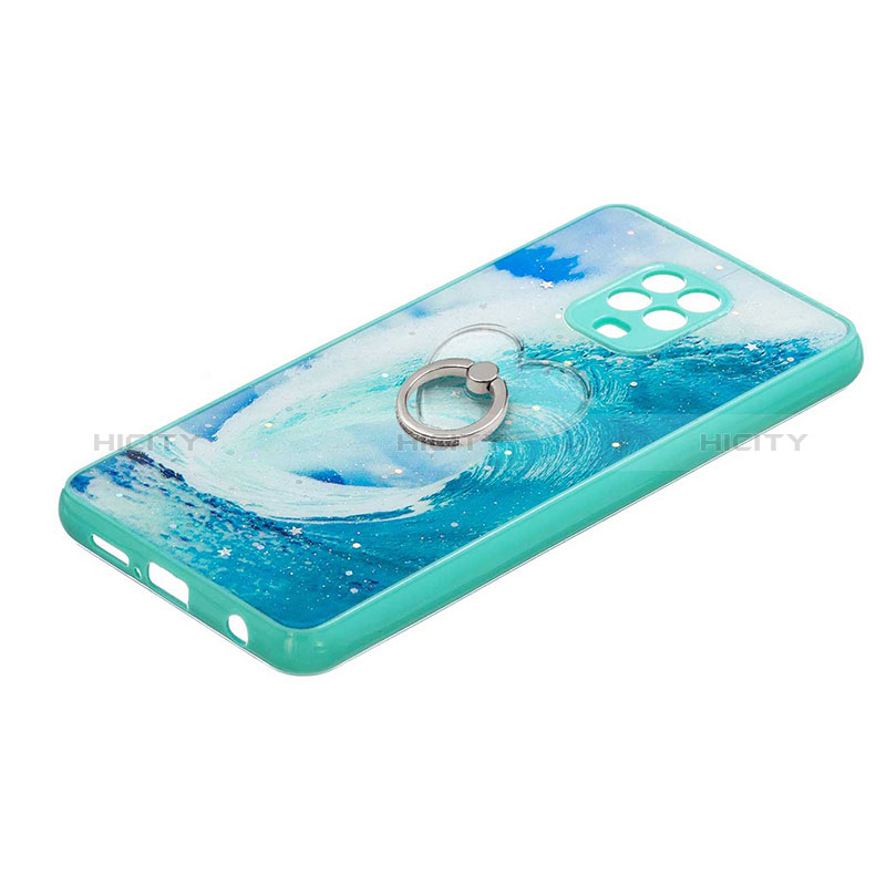 Funda Silicona Gel Goma Patron de Moda Carcasa con Anillo de dedo Soporte Y01X para Xiaomi Poco M2 Pro