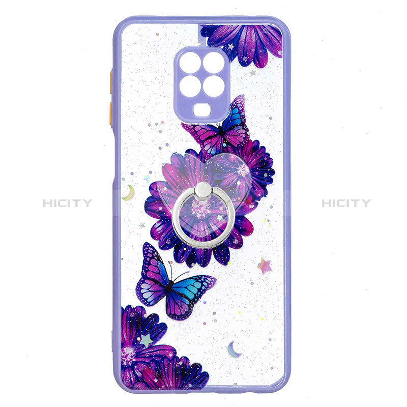 Funda Silicona Gel Goma Patron de Moda Carcasa con Anillo de dedo Soporte Y01X para Xiaomi Poco M2 Pro