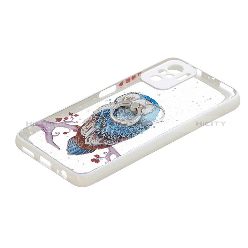 Funda Silicona Gel Goma Patron de Moda Carcasa con Anillo de dedo Soporte Y01X para Xiaomi Poco M5S Multicolor