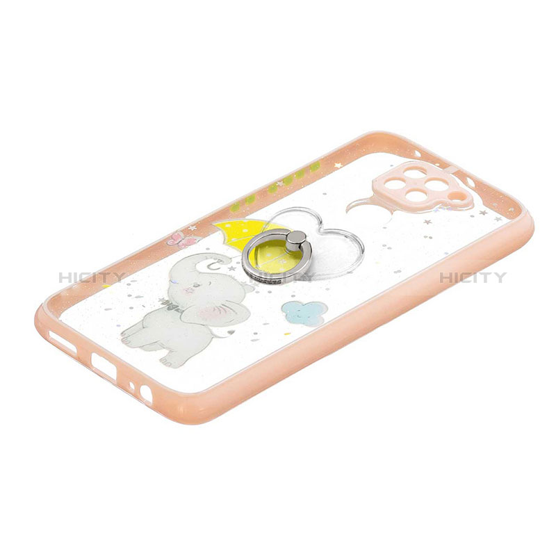 Funda Silicona Gel Goma Patron de Moda Carcasa con Anillo de dedo Soporte Y01X para Xiaomi Redmi 10X 4G