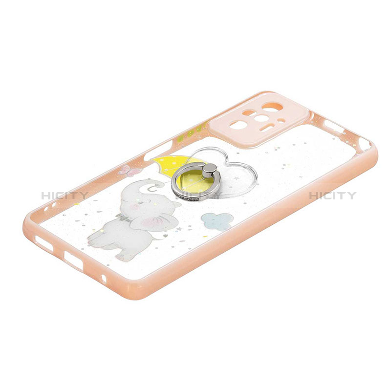 Funda Silicona Gel Goma Patron de Moda Carcasa con Anillo de dedo Soporte Y01X para Xiaomi Redmi Note 10 Pro 4G