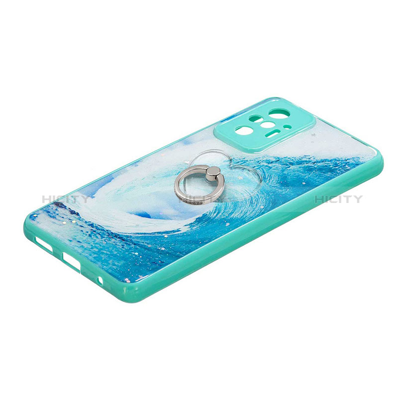 Funda Silicona Gel Goma Patron de Moda Carcasa con Anillo de dedo Soporte Y01X para Xiaomi Redmi Note 10 Pro Max