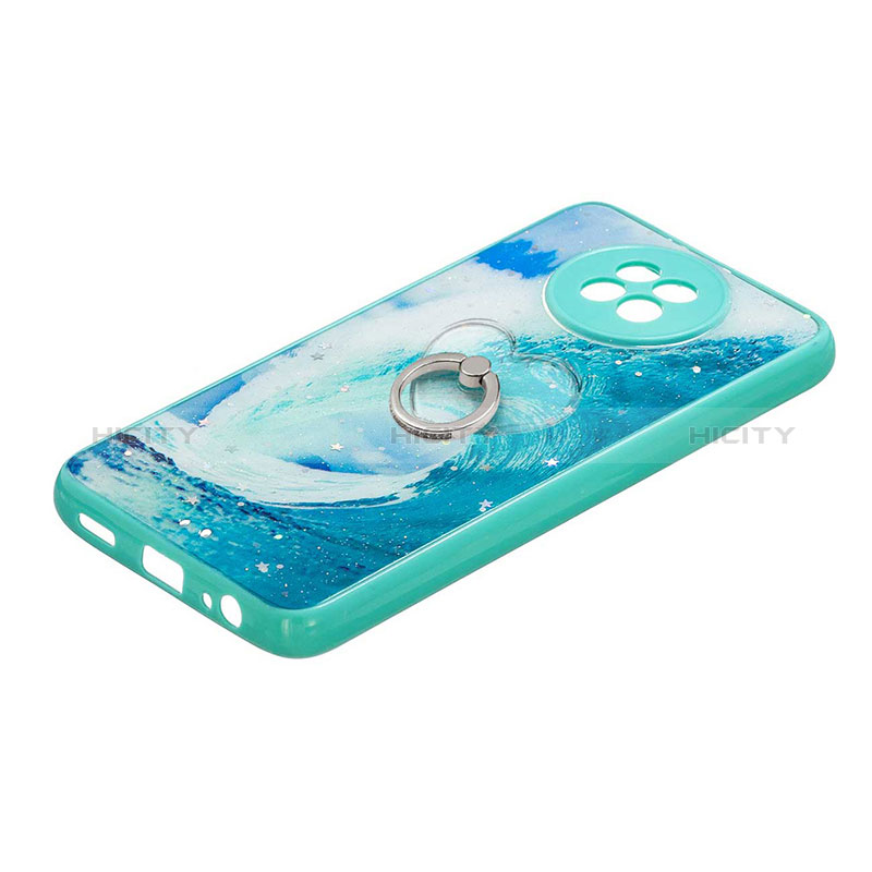 Funda Silicona Gel Goma Patron de Moda Carcasa con Anillo de dedo Soporte Y01X para Xiaomi Redmi Note 9 5G