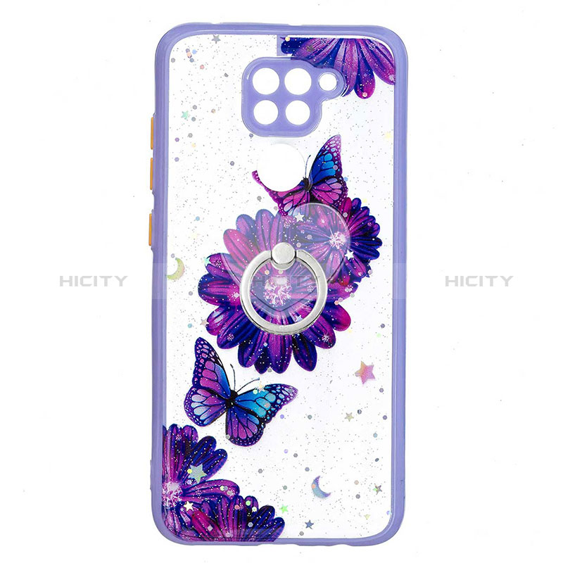 Funda Silicona Gel Goma Patron de Moda Carcasa con Anillo de dedo Soporte Y01X para Xiaomi Redmi Note 9