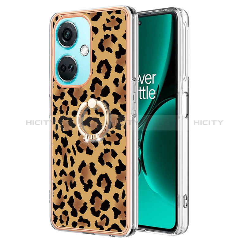 Funda Silicona Gel Goma Patron de Moda Carcasa con Anillo de dedo Soporte Y02B para OnePlus Nord CE 3 Lite 5G