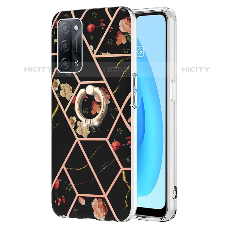 Funda Silicona Gel Goma Patron de Moda Carcasa con Anillo de dedo Soporte Y02B para Oppo A53s 5G