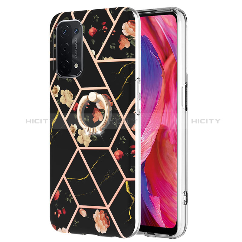 Funda Silicona Gel Goma Patron de Moda Carcasa con Anillo de dedo Soporte Y02B para Oppo A54 5G