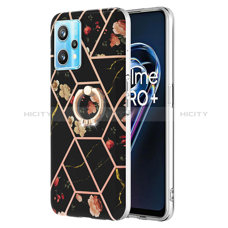 Funda Silicona Gel Goma Patron de Moda Carcasa con Anillo de dedo Soporte Y02B para Realme Narzo 50 Pro 5G