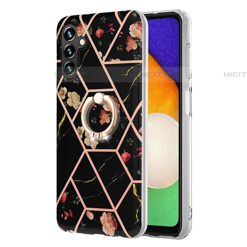 Funda Silicona Gel Goma Patron de Moda Carcasa con Anillo de dedo Soporte Y02B para Samsung Galaxy A04s