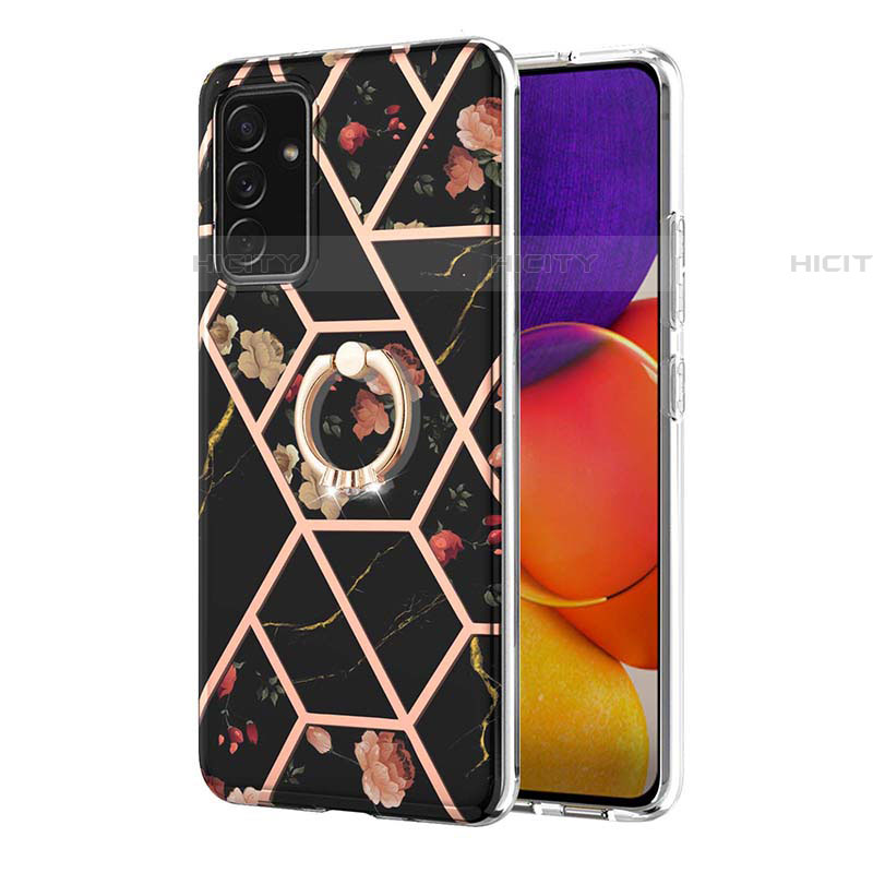 Funda Silicona Gel Goma Patron de Moda Carcasa con Anillo de dedo Soporte Y02B para Samsung Galaxy A05s