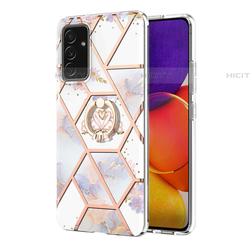 Funda Silicona Gel Goma Patron de Moda Carcasa con Anillo de dedo Soporte Y02B para Samsung Galaxy A05s