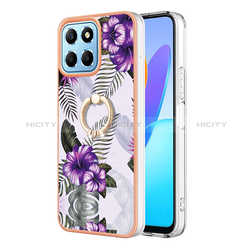 Funda Silicona Gel Goma Patron de Moda Carcasa con Anillo de dedo Soporte Y03B para Huawei Honor 70 Lite 5G