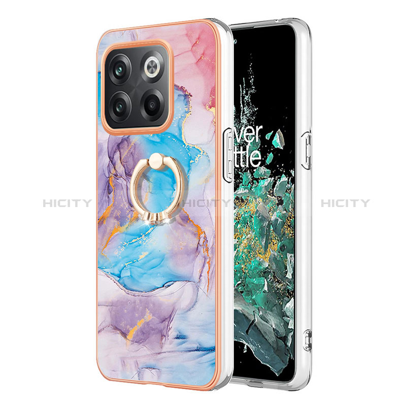 Funda Silicona Gel Goma Patron de Moda Carcasa con Anillo de dedo Soporte Y03B para OnePlus 10T 5G