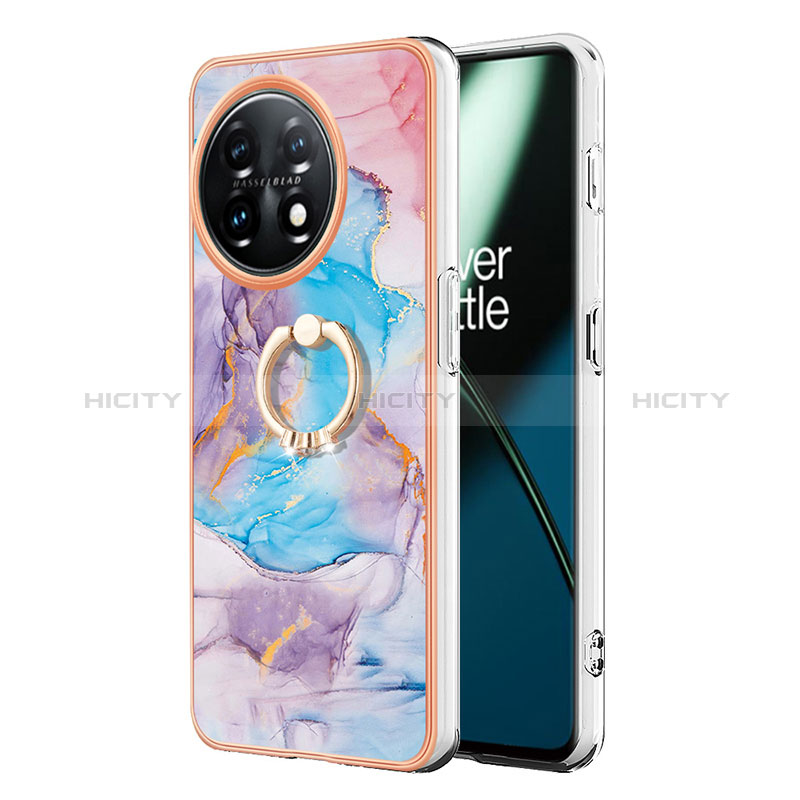 Funda Silicona Gel Goma Patron de Moda Carcasa con Anillo de dedo Soporte Y03B para OnePlus 11 5G