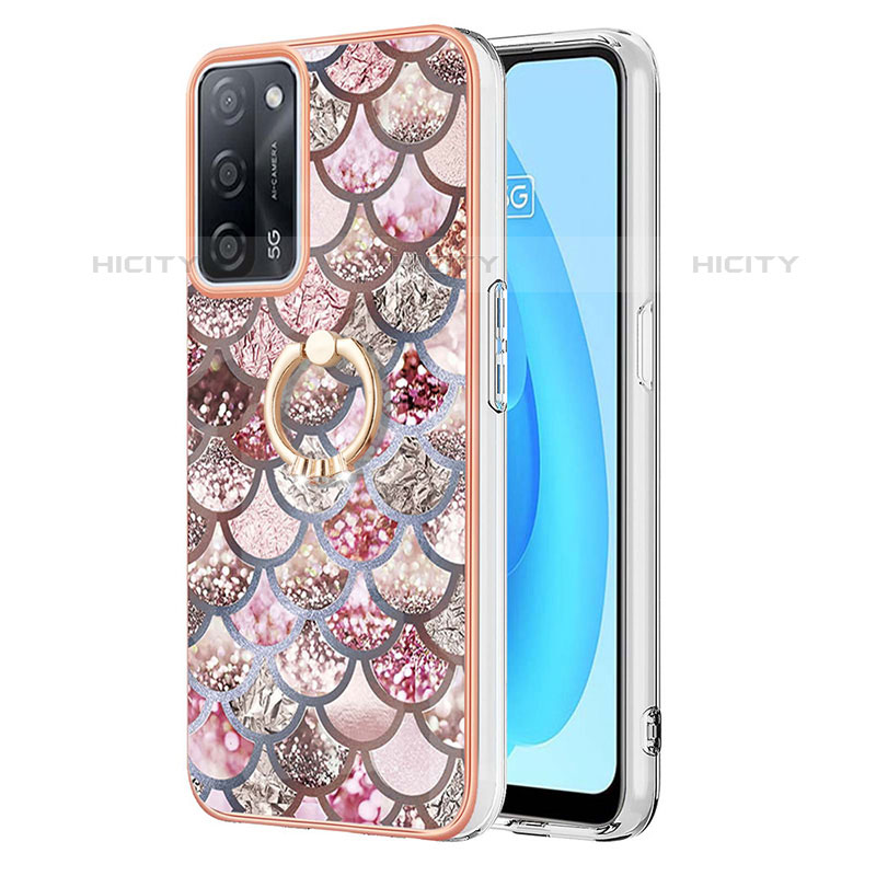 Funda Silicona Gel Goma Patron de Moda Carcasa con Anillo de dedo Soporte Y03B para Oppo A53s 5G