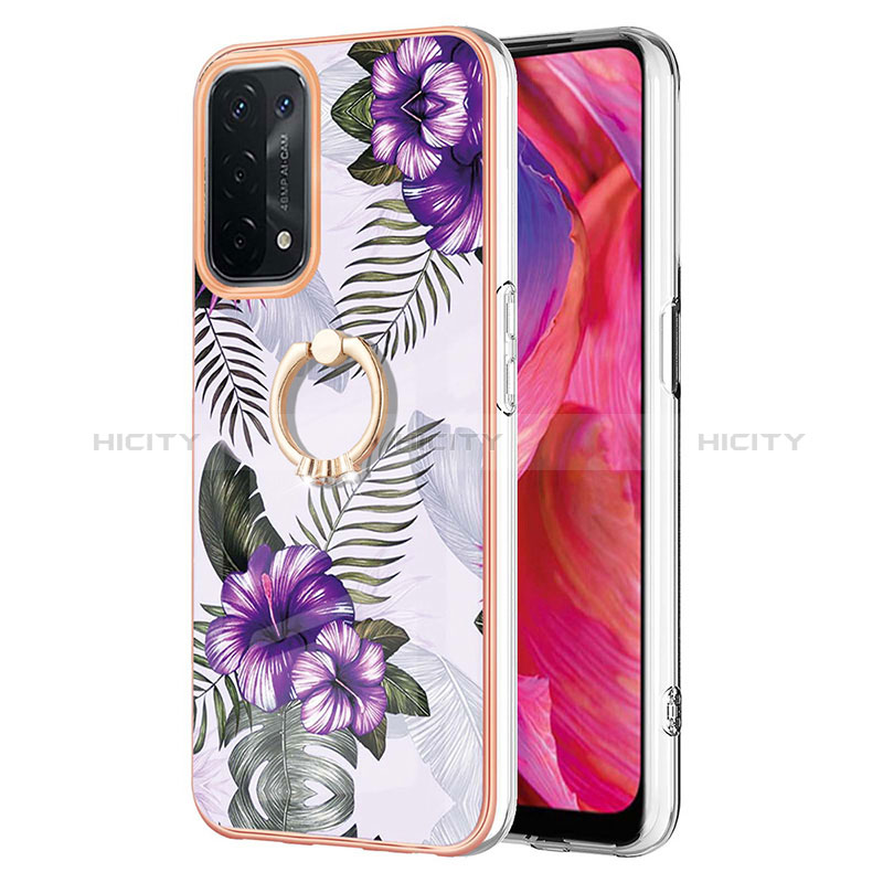 Funda Silicona Gel Goma Patron de Moda Carcasa con Anillo de dedo Soporte Y03B para Oppo A54 5G