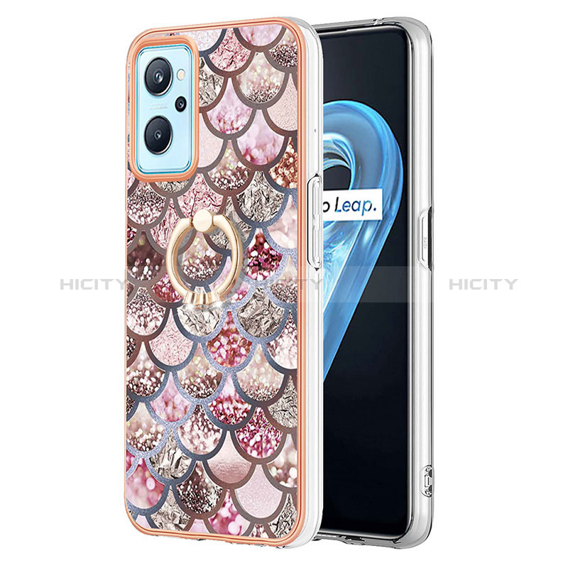 Funda Silicona Gel Goma Patron de Moda Carcasa con Anillo de dedo Soporte Y03B para Oppo K10 4G