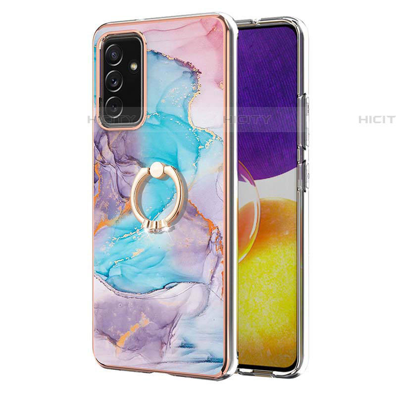 Funda Silicona Gel Goma Patron de Moda Carcasa con Anillo de dedo Soporte Y03B para Samsung Galaxy A05s