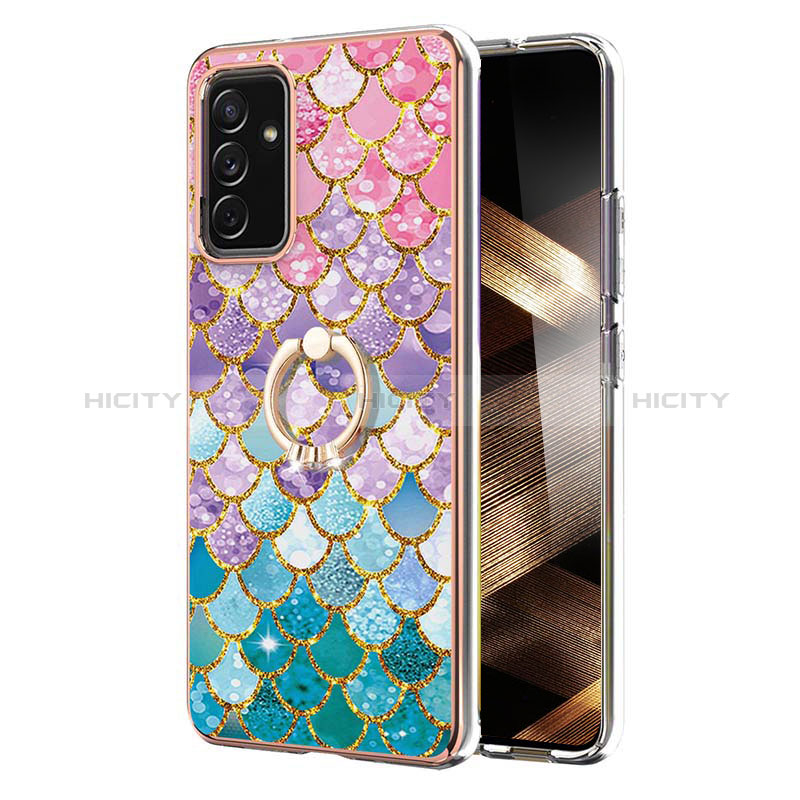 Funda Silicona Gel Goma Patron de Moda Carcasa con Anillo de dedo Soporte Y03B para Samsung Galaxy A15 4G