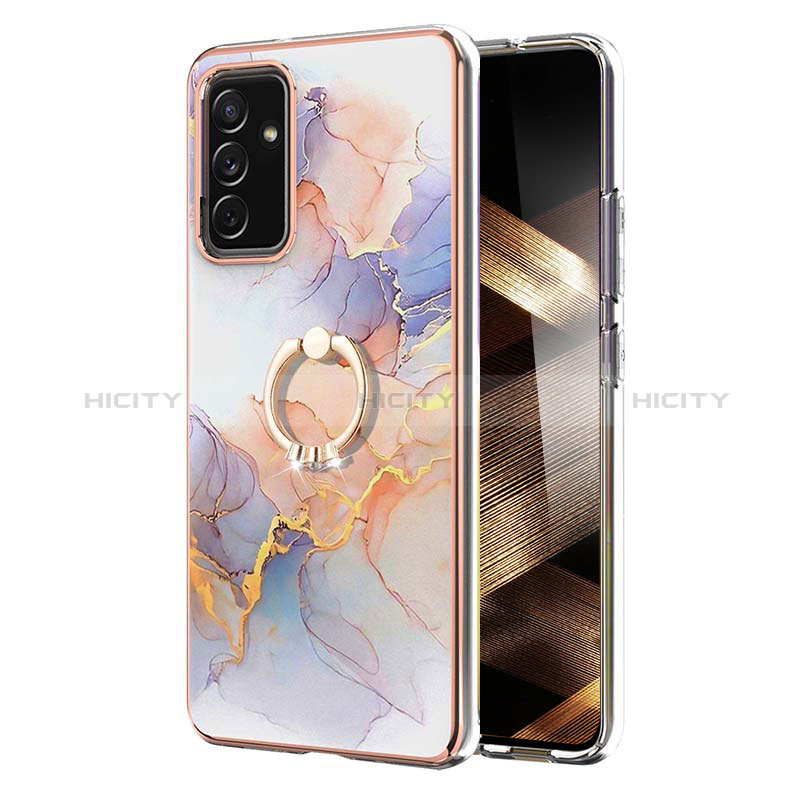 Funda Silicona Gel Goma Patron de Moda Carcasa con Anillo de dedo Soporte Y03B para Samsung Galaxy A15 5G