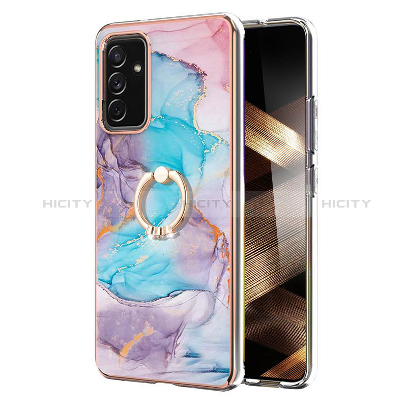 Funda Silicona Gel Goma Patron de Moda Carcasa con Anillo de dedo Soporte Y03B para Samsung Galaxy A15 5G