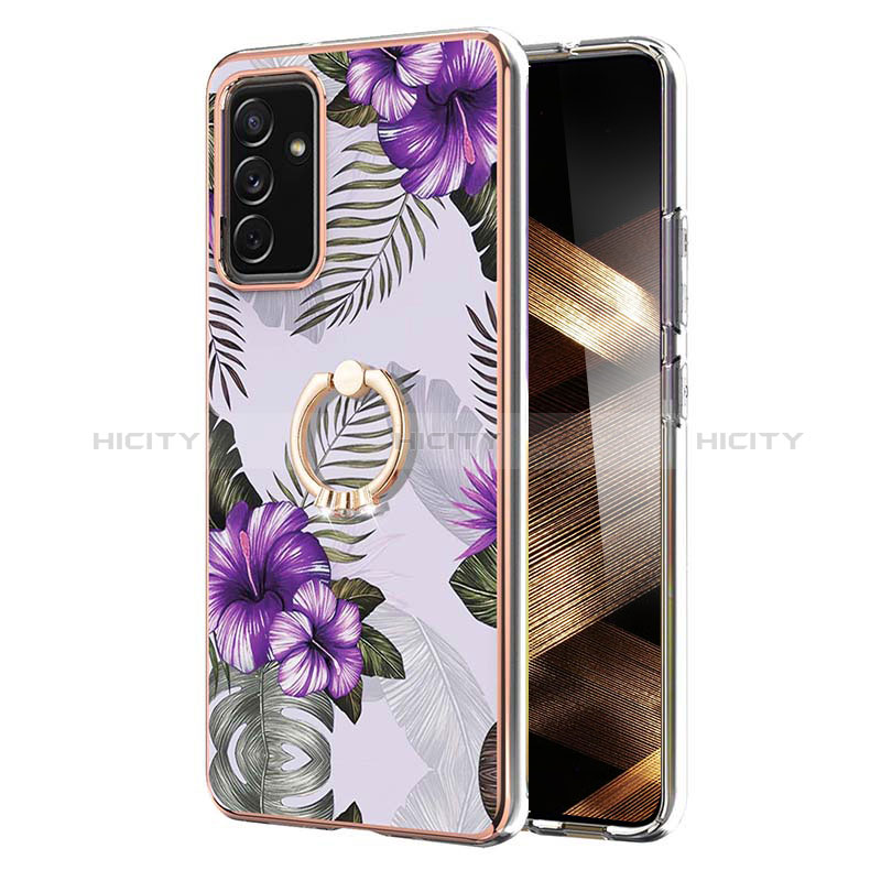 Funda Silicona Gel Goma Patron de Moda Carcasa con Anillo de dedo Soporte Y03B para Samsung Galaxy A15 5G