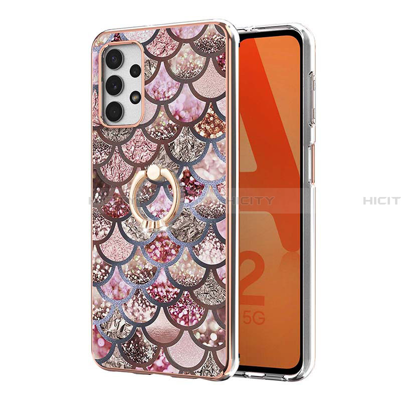 Funda Silicona Gel Goma Patron de Moda Carcasa con Anillo de dedo Soporte Y03B para Samsung Galaxy A23 4G