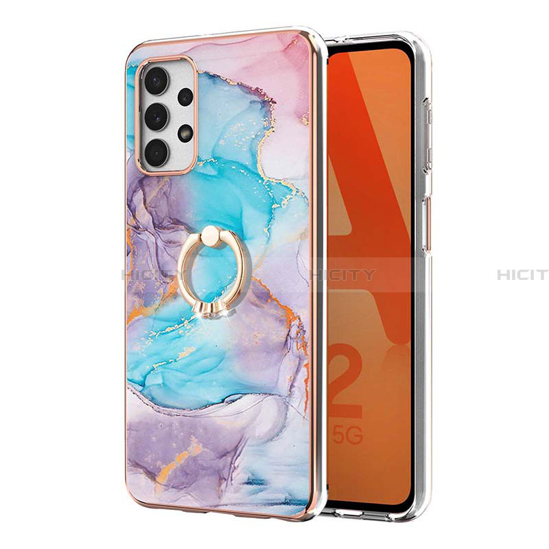 Funda Silicona Gel Goma Patron de Moda Carcasa con Anillo de dedo Soporte Y03B para Samsung Galaxy A23 4G