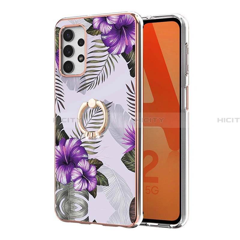 Funda Silicona Gel Goma Patron de Moda Carcasa con Anillo de dedo Soporte Y03B para Samsung Galaxy A23 4G