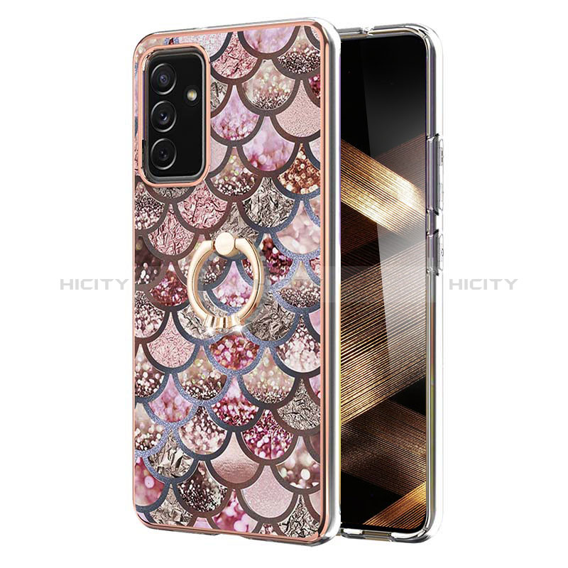 Funda Silicona Gel Goma Patron de Moda Carcasa con Anillo de dedo Soporte Y03B para Samsung Galaxy A55 5G