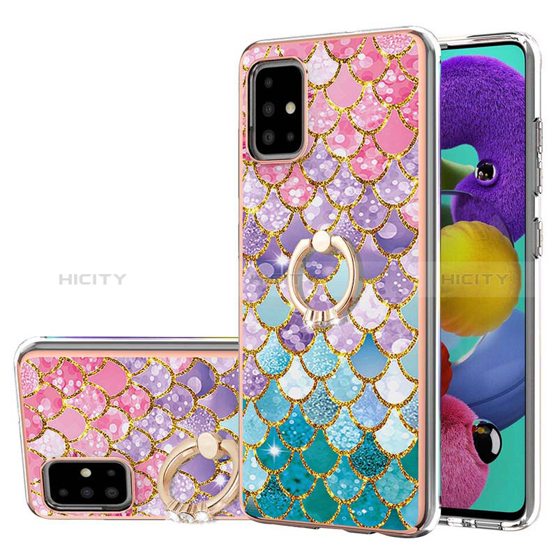 Funda Silicona Gel Goma Patron de Moda Carcasa con Anillo de dedo Soporte Y03B para Samsung Galaxy M40S Vistoso