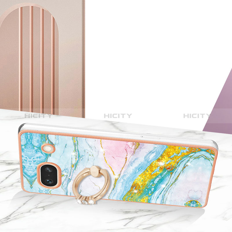 Funda Silicona Gel Goma Patron de Moda Carcasa con Anillo de dedo Soporte Y05B para Google Pixel 7a 5G