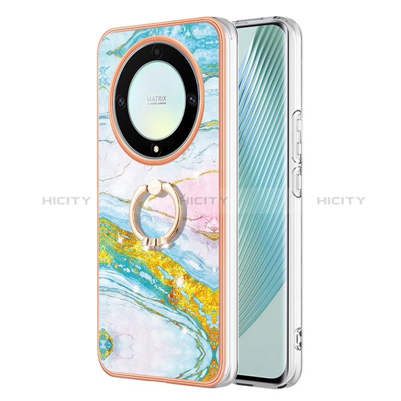 Funda Silicona Gel Goma Patron de Moda Carcasa con Anillo de dedo Soporte Y05B para Huawei Honor Magic5 Lite 5G