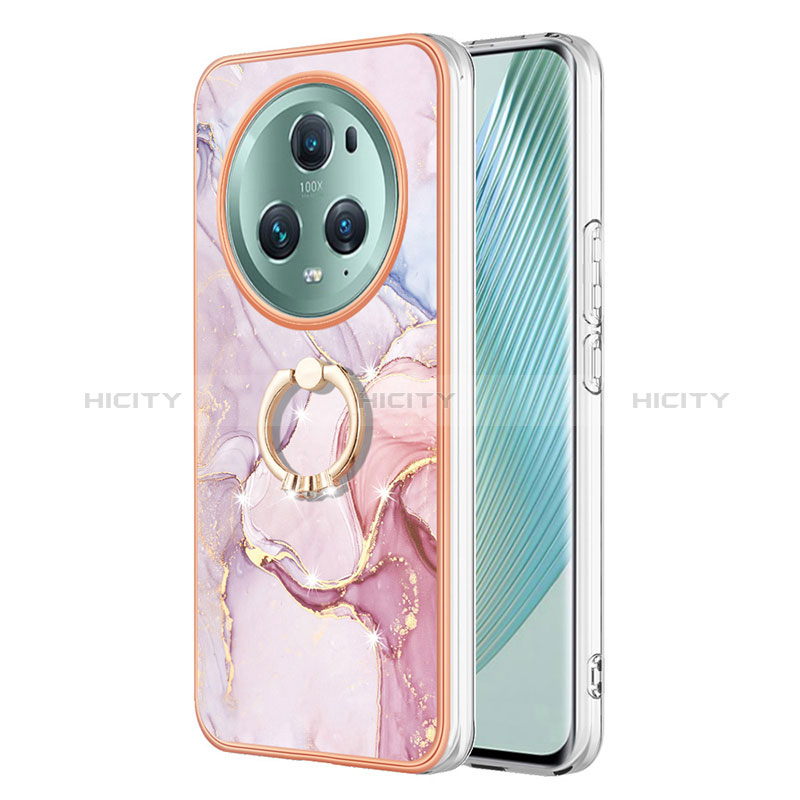 Funda Silicona Gel Goma Patron de Moda Carcasa con Anillo de dedo Soporte Y05B para Huawei Honor Magic5 Pro 5G