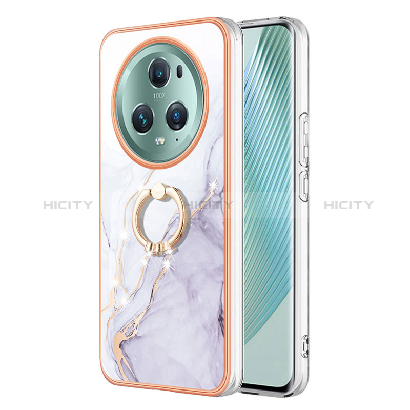 Funda Silicona Gel Goma Patron de Moda Carcasa con Anillo de dedo Soporte Y05B para Huawei Honor Magic5 Pro 5G